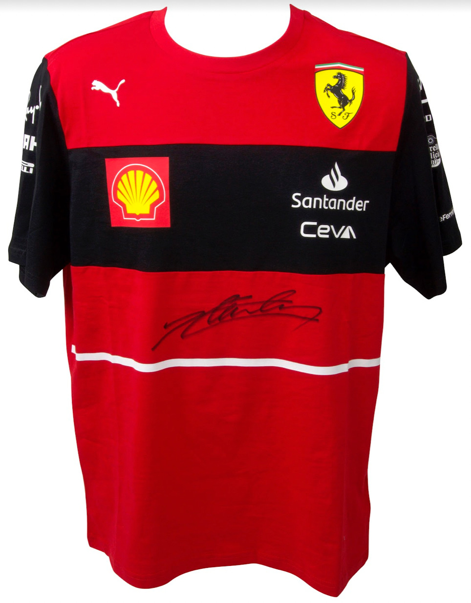 Charles Leclerc Signed Formula 1 Ferrari Red Racing T-shirt #16 - Beckett COA