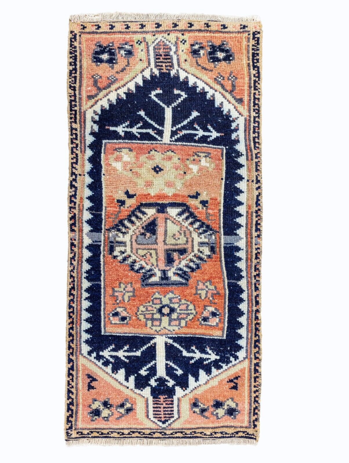 Vintage Small Oushak Rug,Turkish Handmade Rug,Bath Runner,Doormat,1\'7\'\'x3\'5\'\' ft