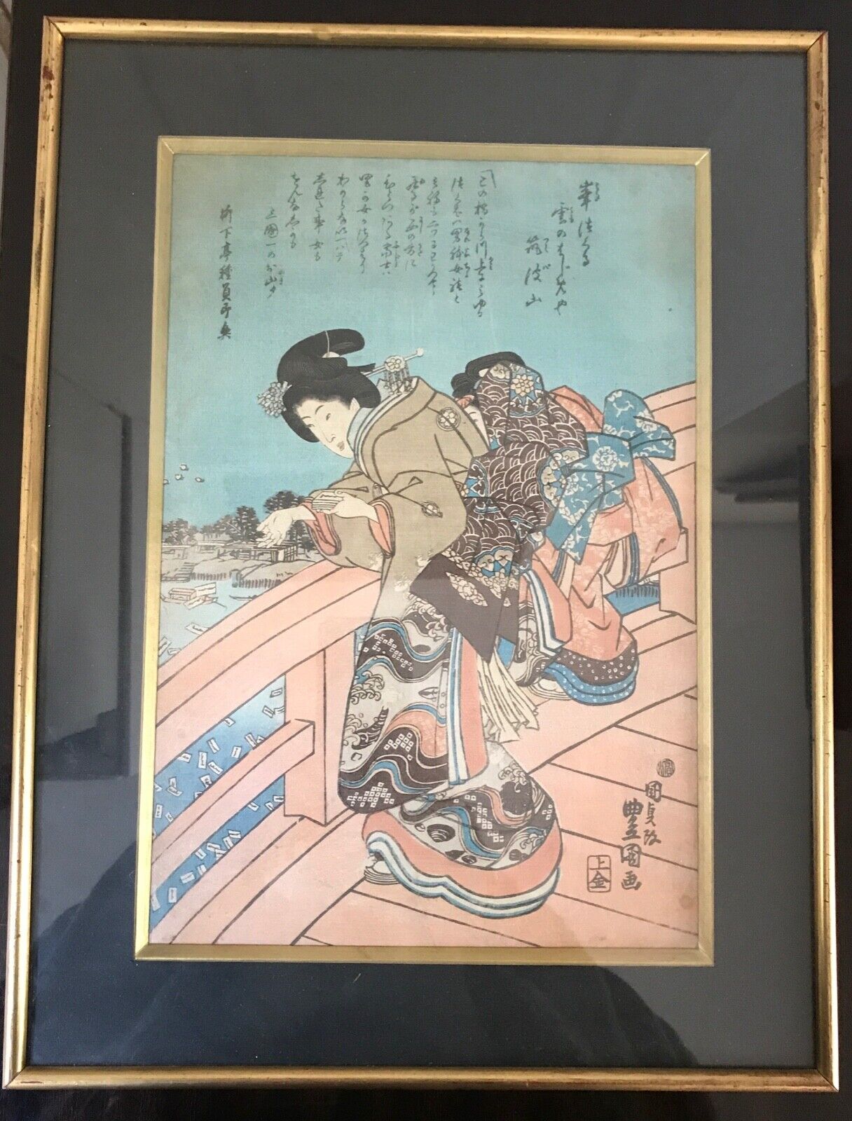AUTHENTIC JAPANESE PRINT-UTAGAWA KUNISADA-TOYOKUNI III-????-GHEISHA-1820