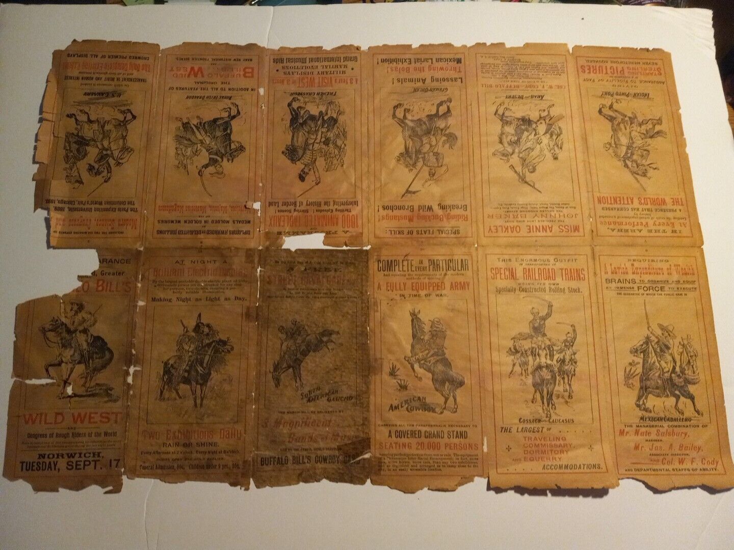 Original 1895 Buffalo Bill Wild West Show program Norwich,New York RARE
