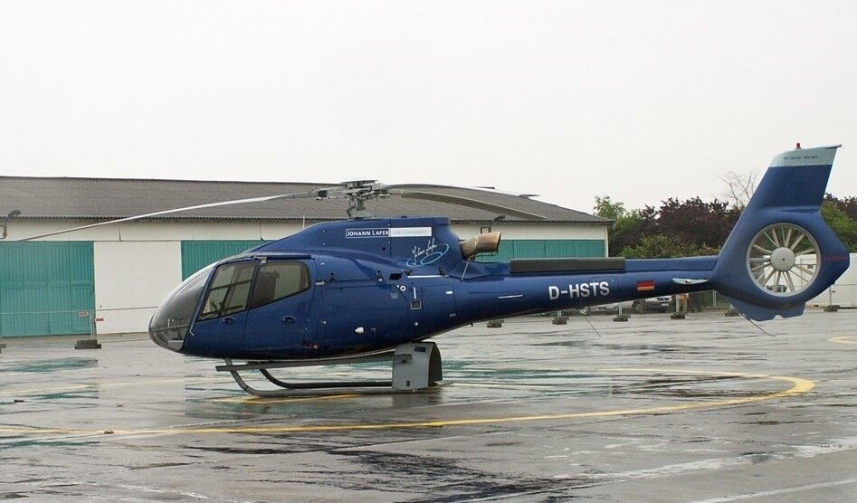 Eurocopter EC 130 Ecureuil Helicopter Desktop Mahogany Kiln Wood Model Regular