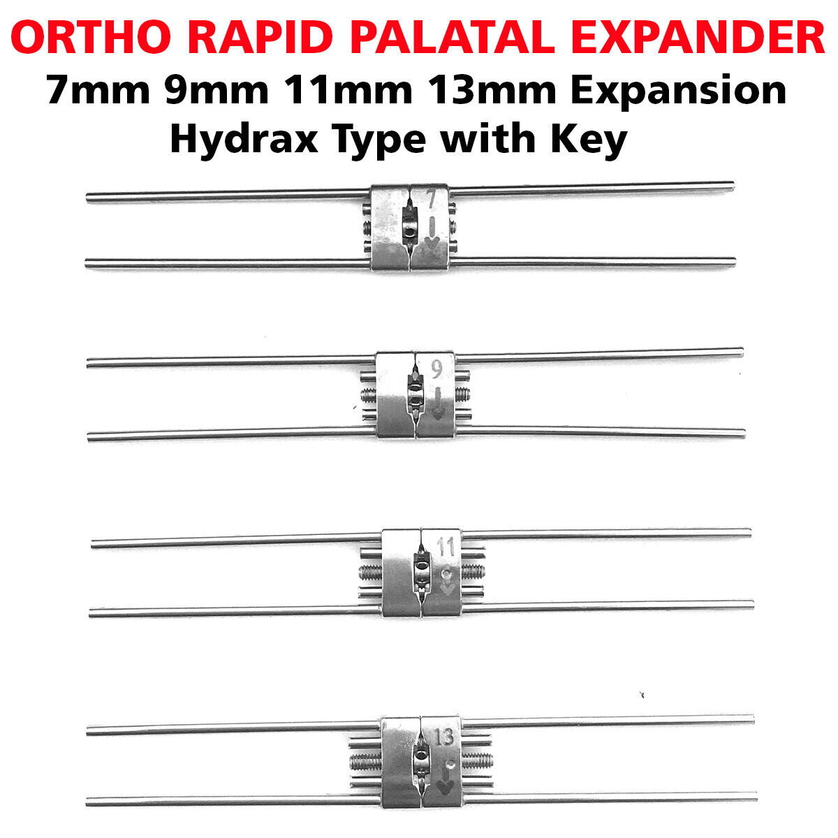Dental Morelli Orthodontic Expansion Screw Rapid Palatal Split Hyrax 7-9-11-13mm