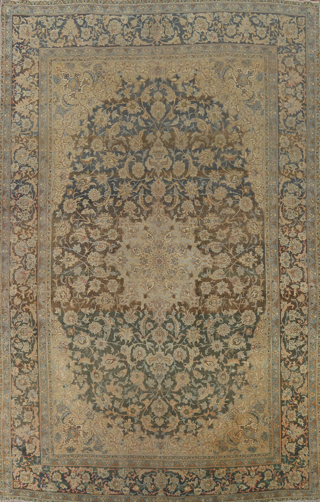Semi-Antique Traditional Floral Najafabad Handmade Palace Size Rug 11x16 Carpet