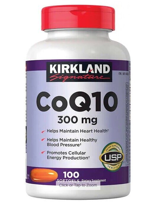 Kirkland Signature COQ10 300 mg 100 Softgels - Exp-08/2025 +