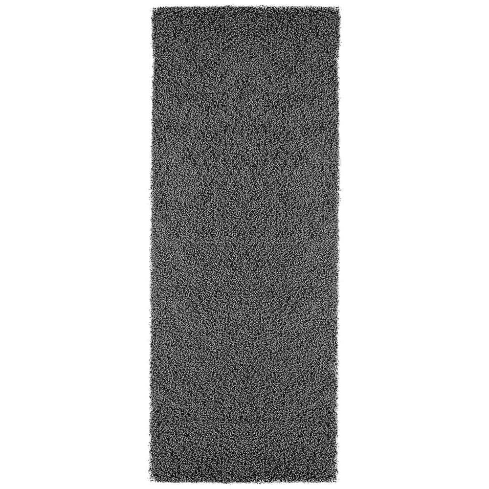 Softy Collection Non-Slip Rubberback Solid Soft Gray 1 Ft. 8 In. X 4 Ft. 11 In. 