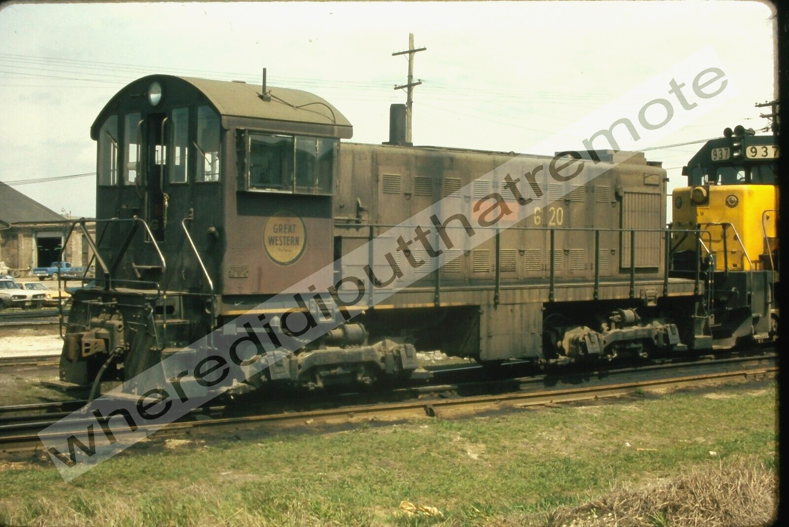 Original Slide Chicago Great Western CGW 620 ALCO S1 4-20-73  Proviso ILL