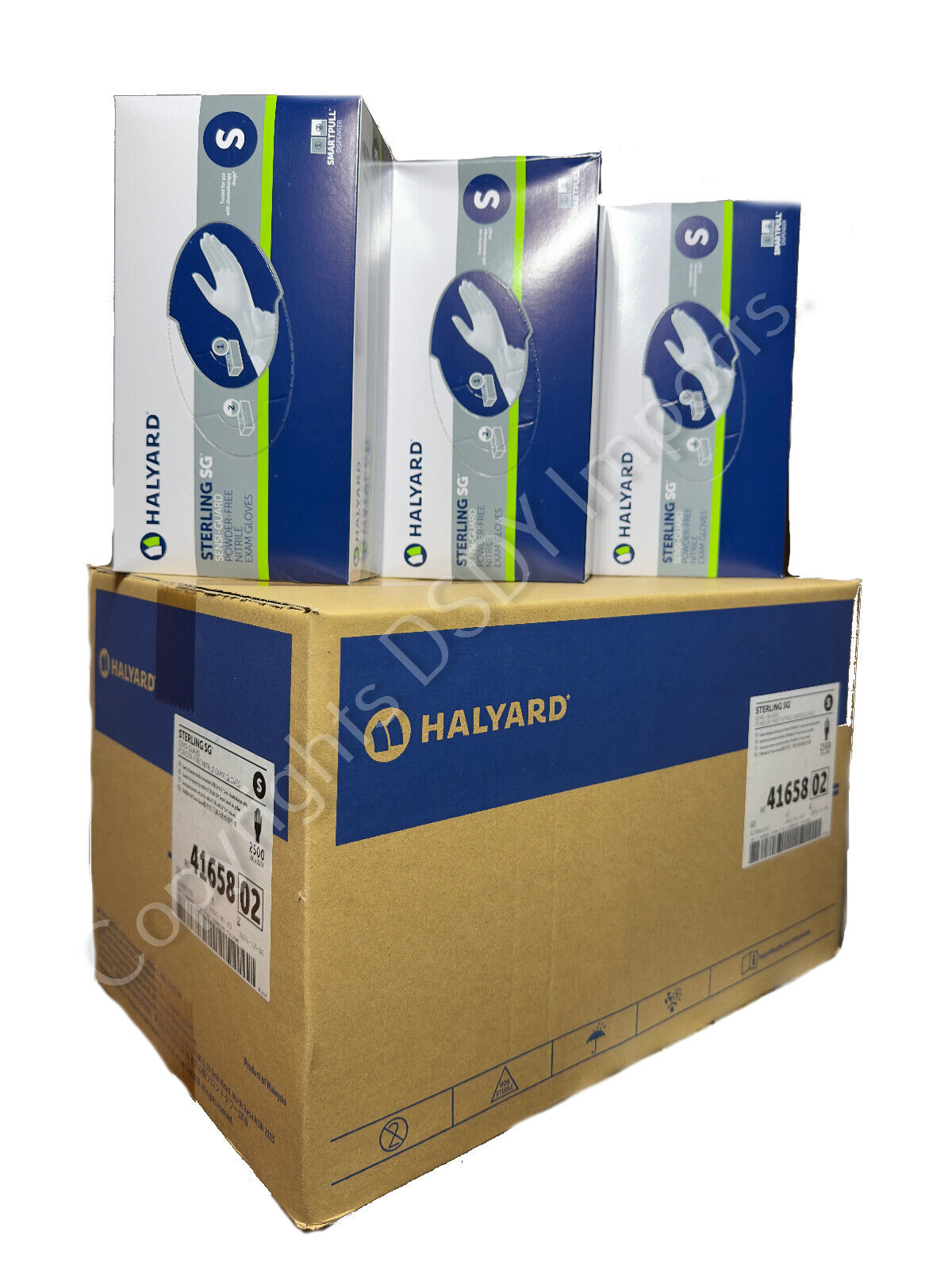 2500 HALYARD NITRILE STERLING SG EXAM GLOVES (1xCASE) (L/M/S powder & latex free