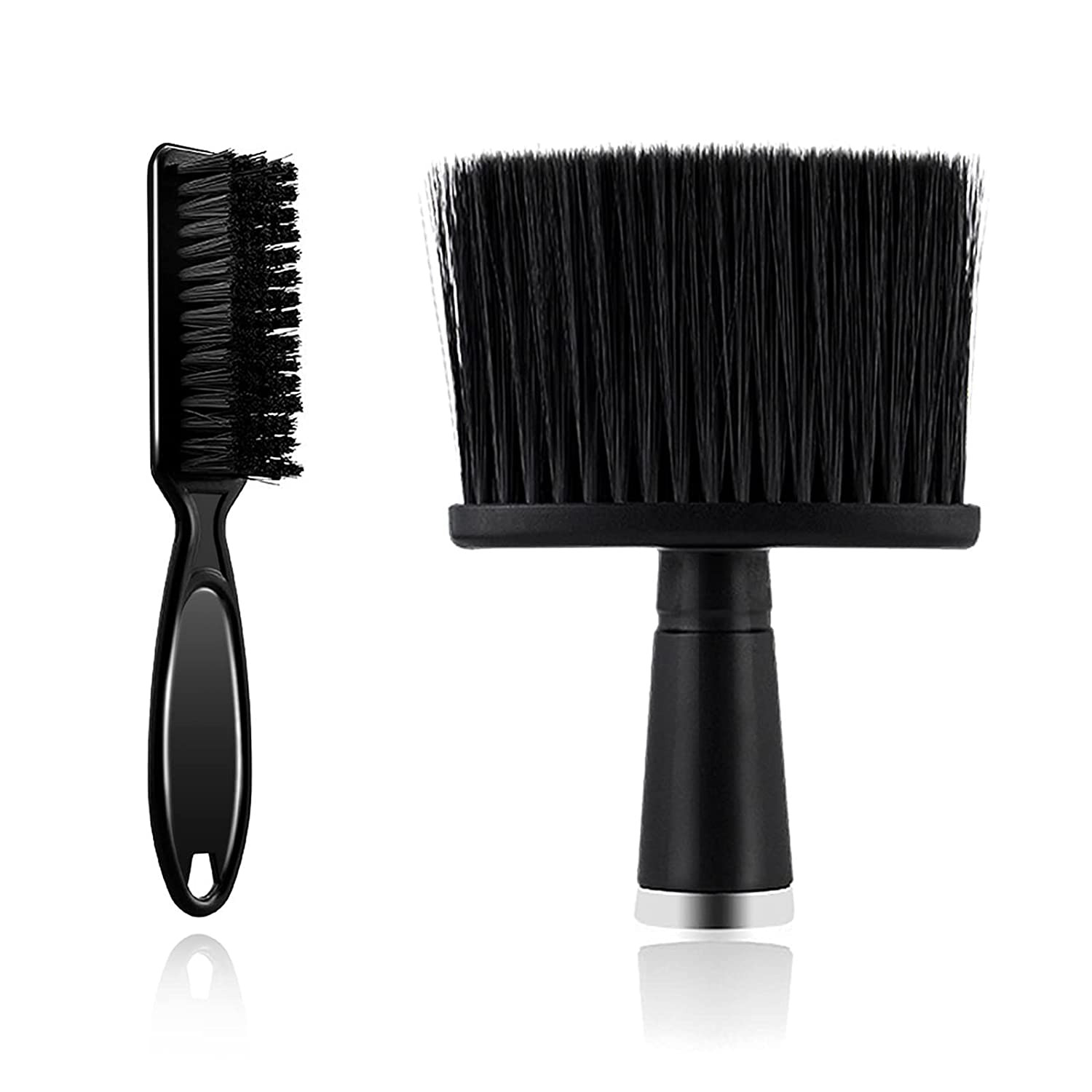 2 Pieces Barber Brush Set, with Barber Blade Cleaning Brush Neck Duster Brush, C