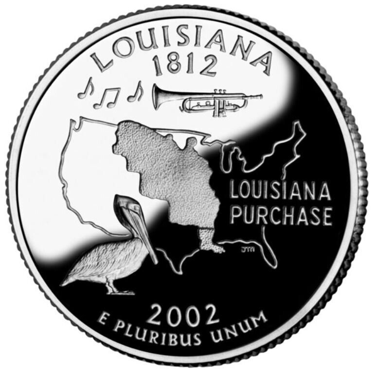 2002 S Proof Louisiana State Quarter Uncirculated US Mint