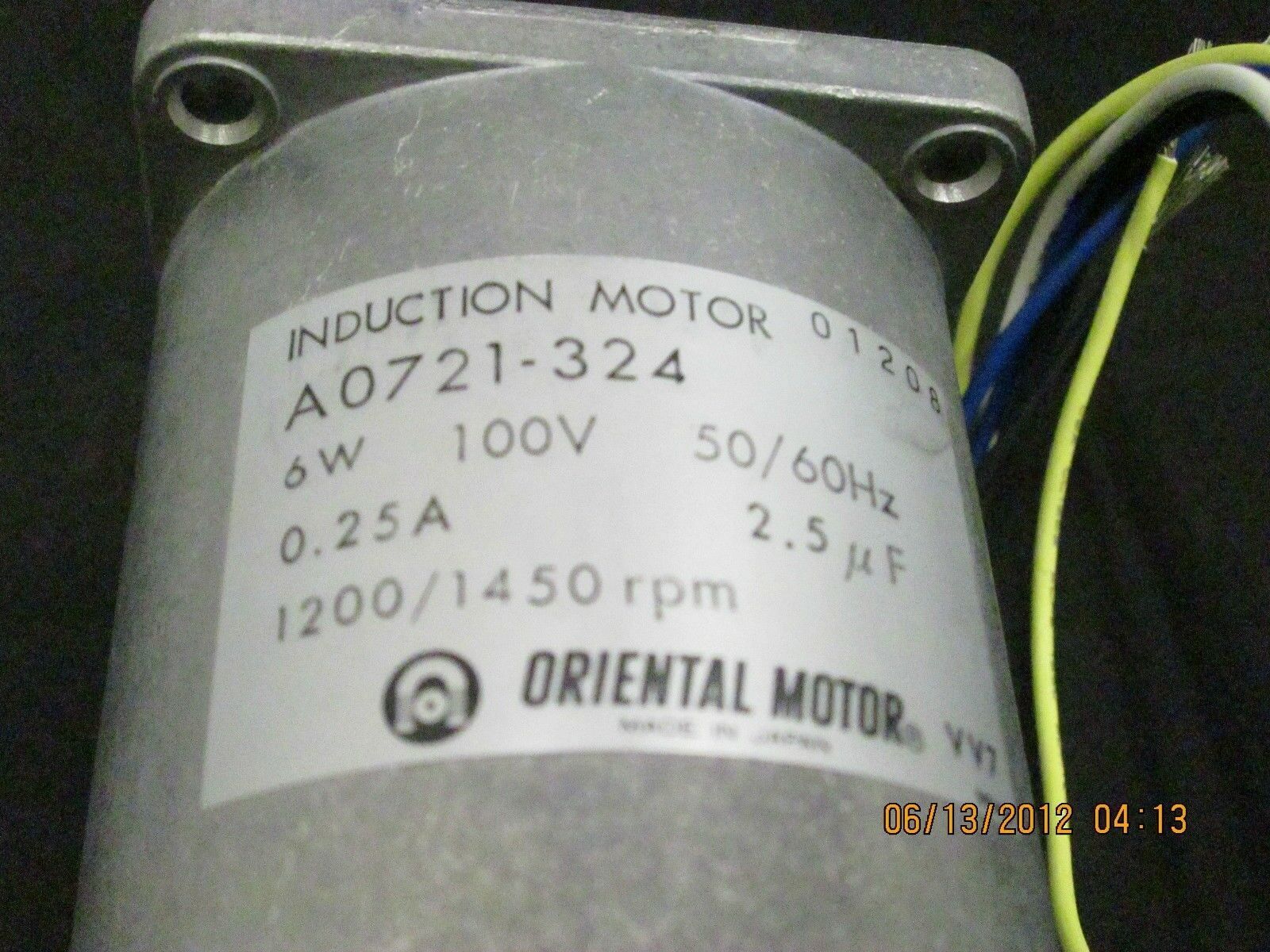 Oriental Motor A0721-324 Induction Motor  New