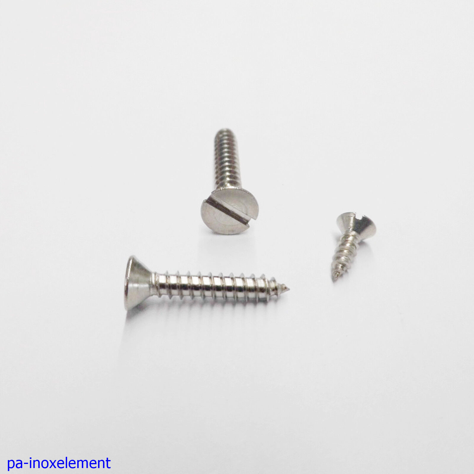 Slotted screws lowering head DIN 7972 stainless steel sheet metal screws 2.2 to 6.3 mm