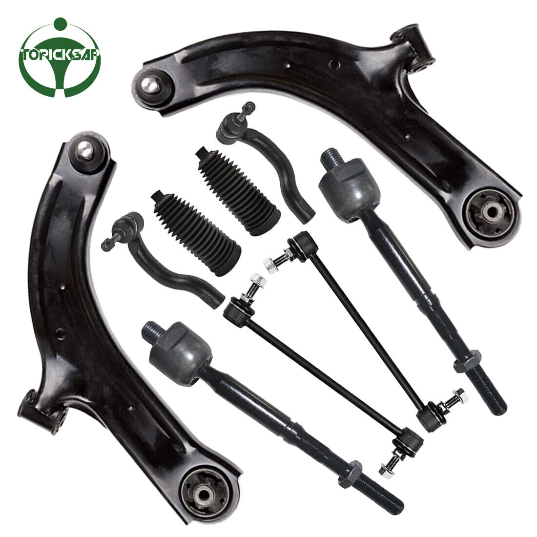 Control Arm Kit With Sway Bar for 2007-2014 Nissan Versa Cube - 10Pcs
