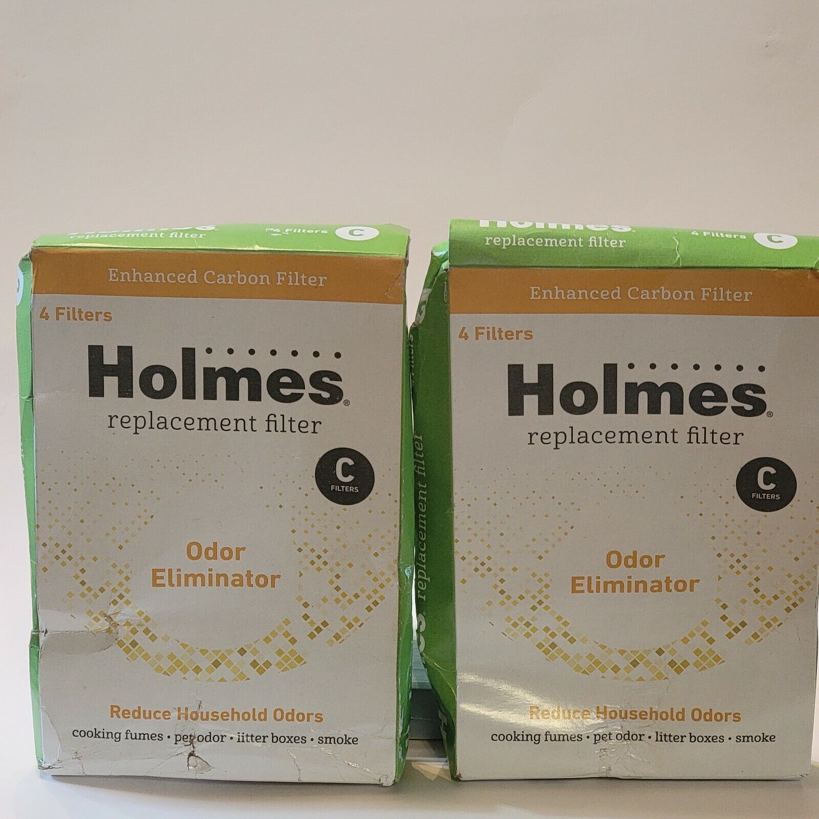 Lot Of 8 (2x 4-Pack) NEW Holmes Odor Eliminator Replacement Filter C Carbon