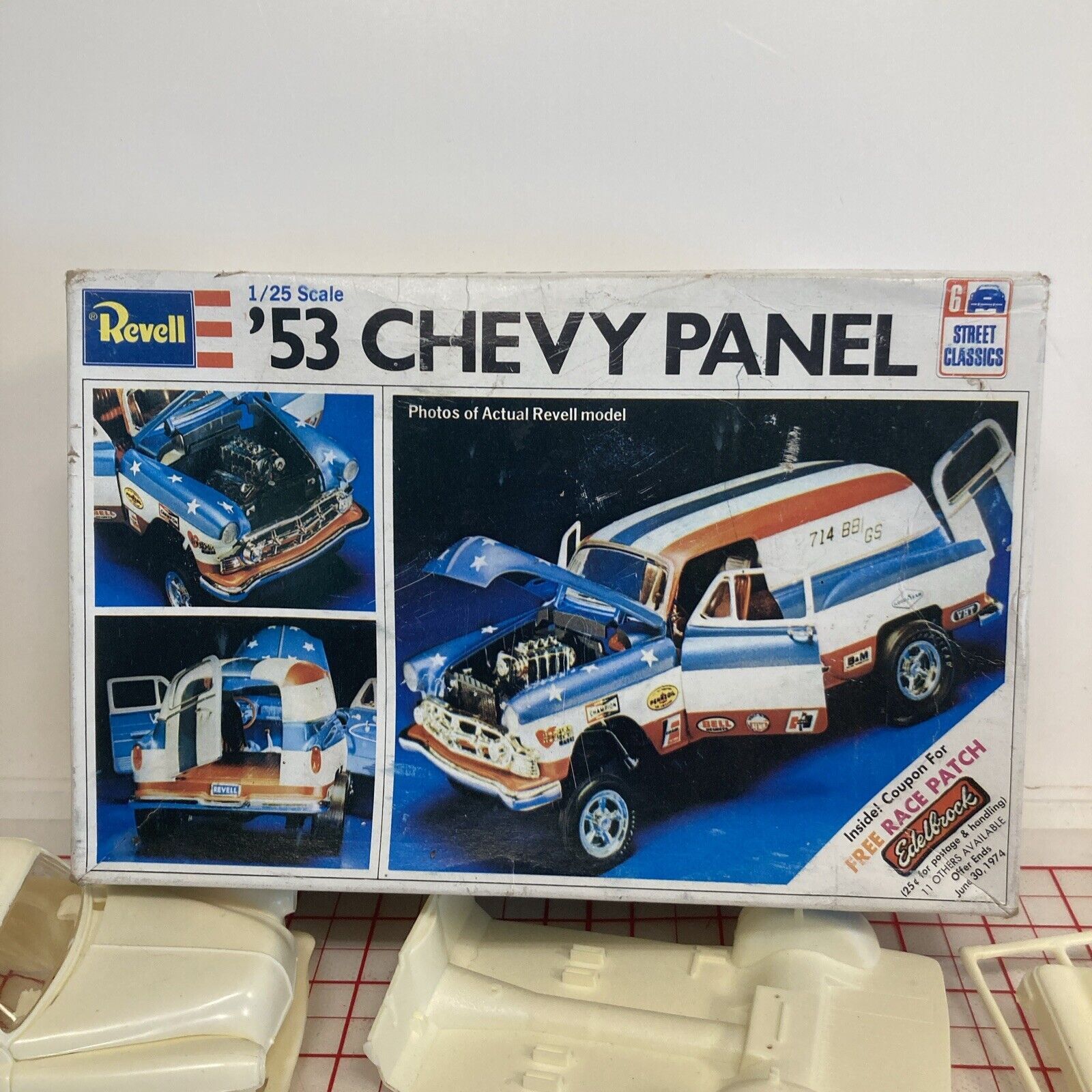 Revell \'53 Chevy Panel Truck Stars And Stripes, Rare Edelbrock Special Ed 1973