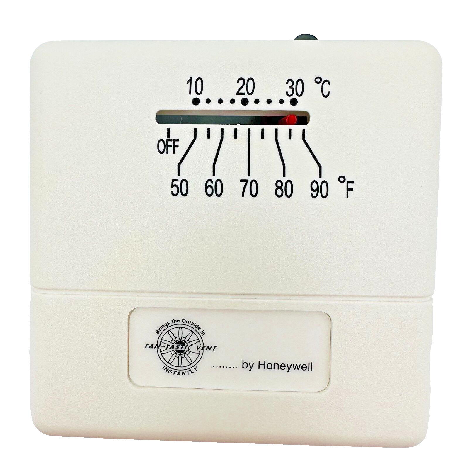 FANTASTIC VENT Honeywell Thermostat T812D 1025 (White) with Wall Plate