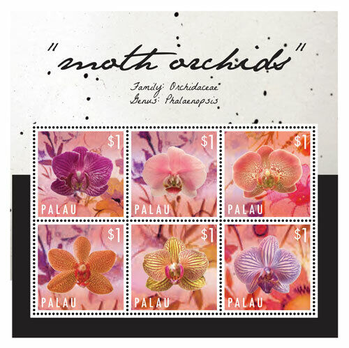 Palau 2013 - Orchids - Flowers - Sheet of Six stamps - MNH