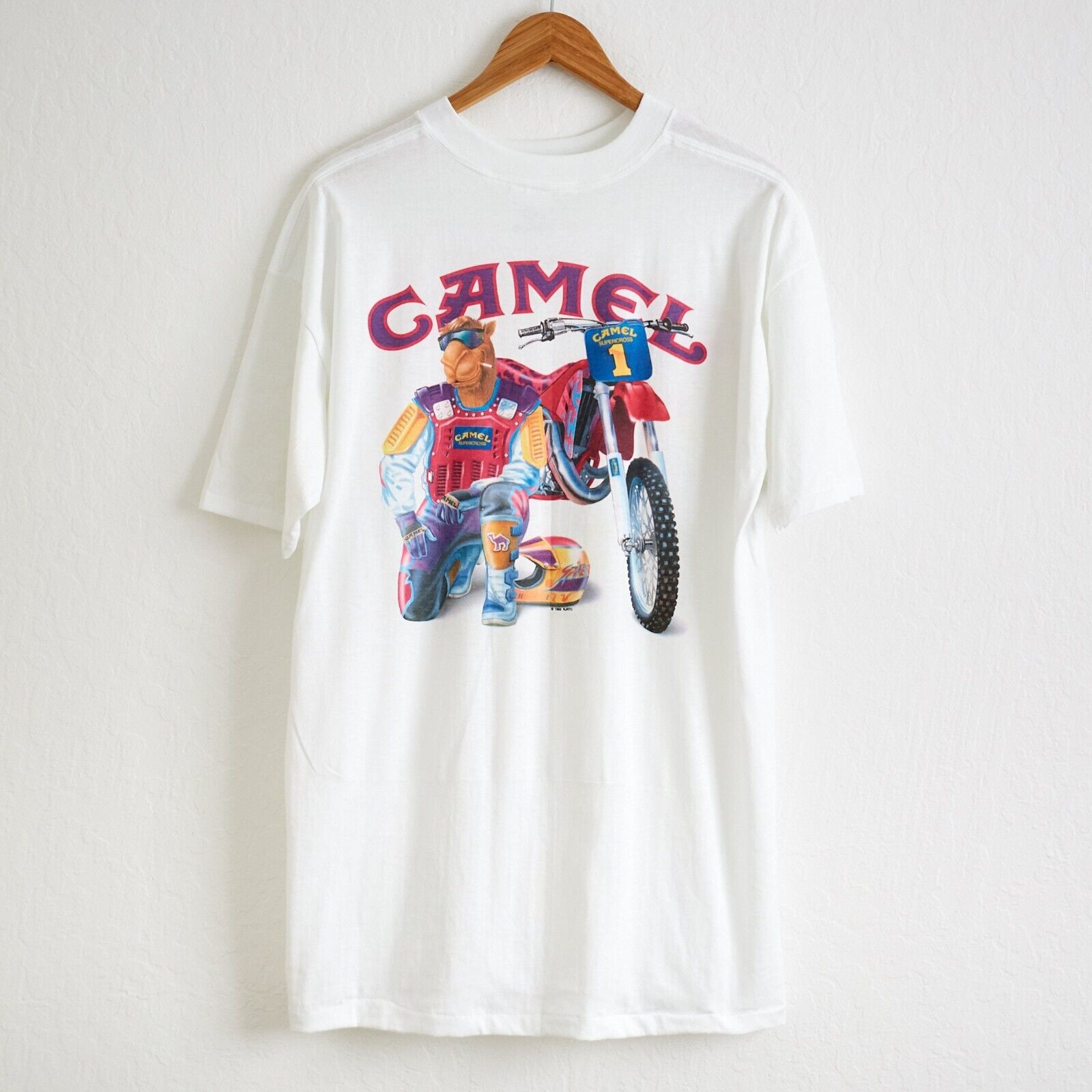 Vintage 1993 Camel Super cross Short Sleeve Cotton T-Shirt All Size S-5XL TU3806