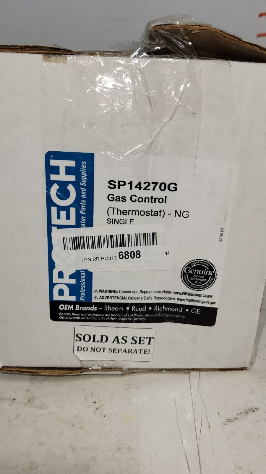 Protech SP14270G OEM Upgraded Replacement Water Heater Gas Valve