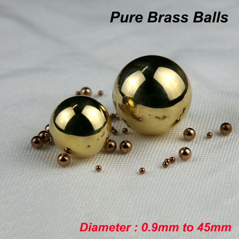 Pure Brass Balls Precision Solid Round Ball Precision Diameter 0.9mm to 45mm