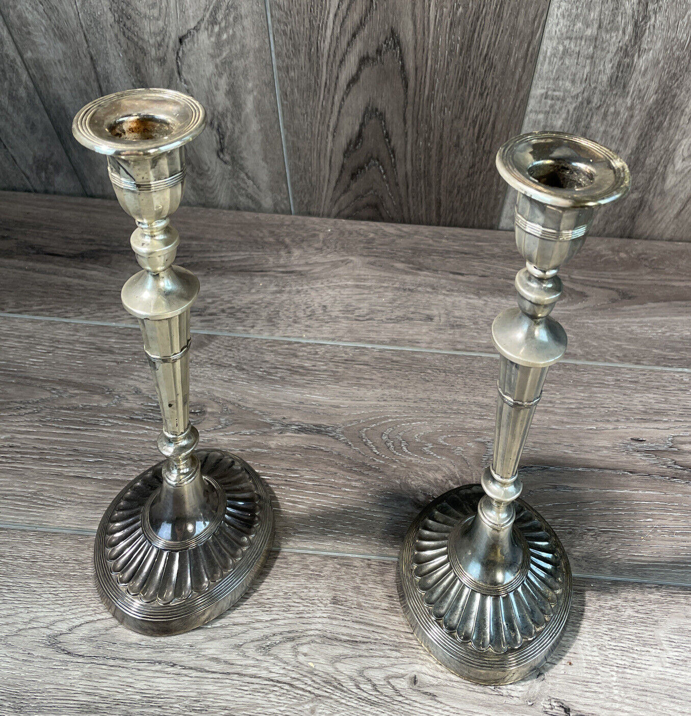 Vintage Gorham Silver Plate Classic Candlesticks 9” Pair of Candle Holders