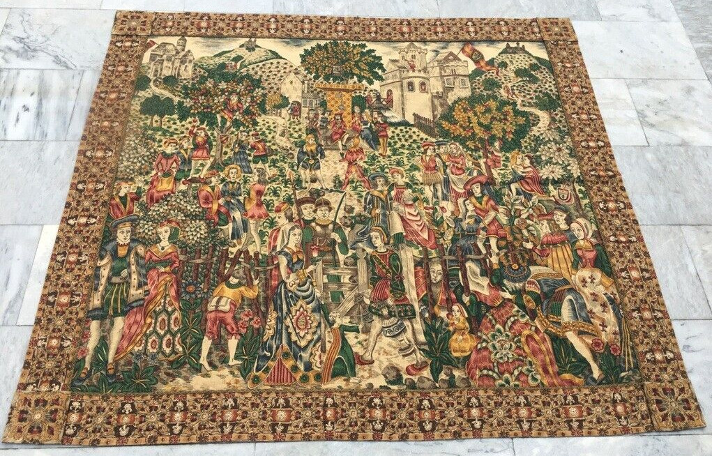 Vintage Tapestry,Pictorial French Tapestry Stunning Tapestry Home Decor 4x6 ft