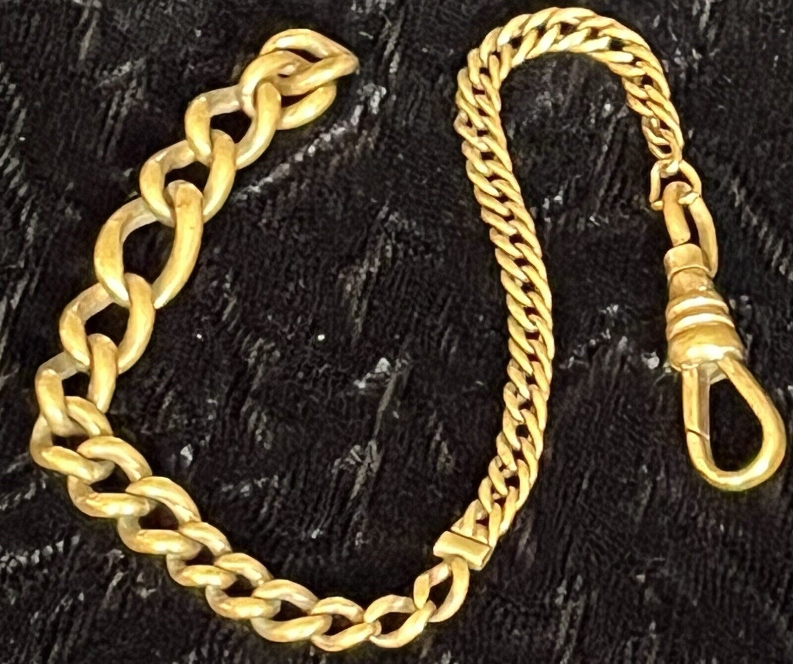 Antique Watch Fob Chain Signed W.J.C. Gold plated?