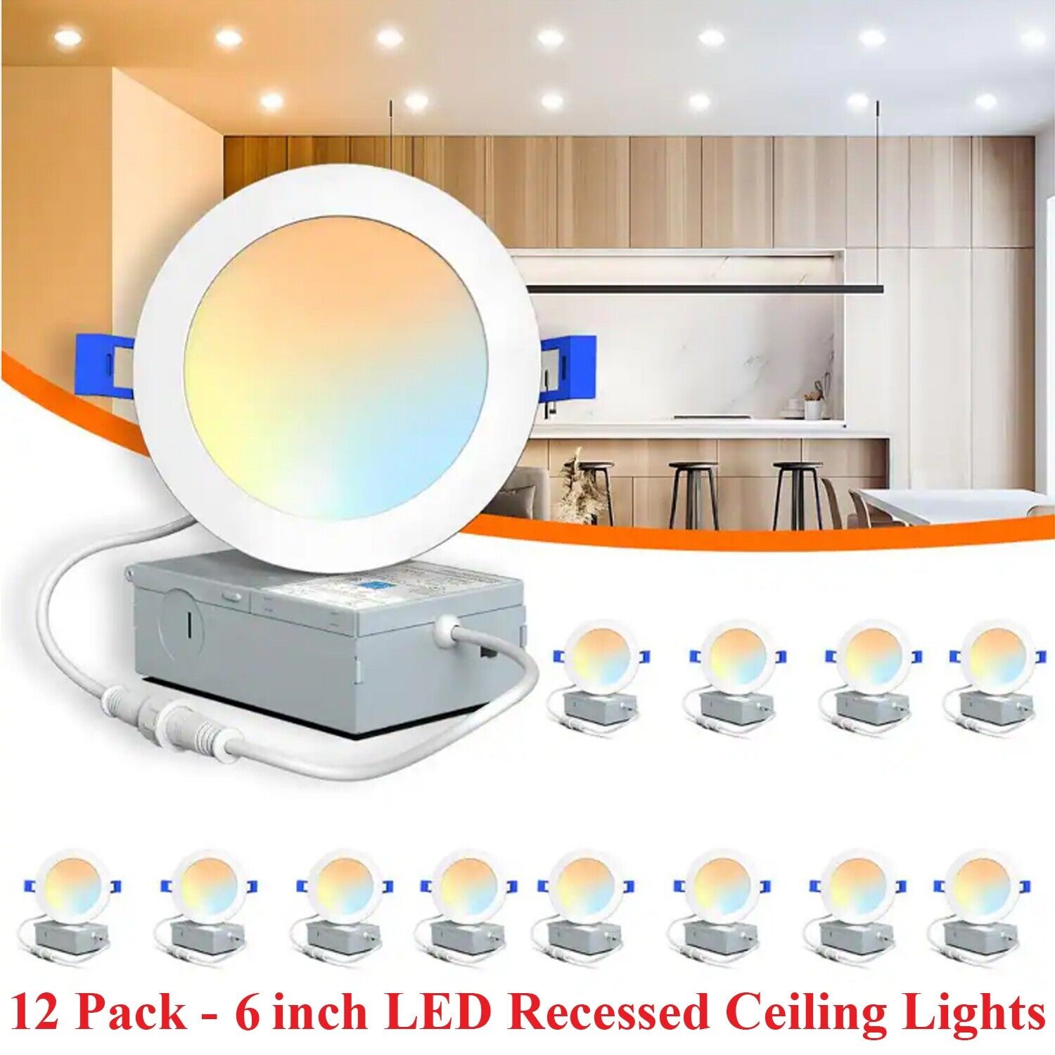 6 in. Canless 12W Thin New Construction Integrated LED Recessed Light (12-Pack)