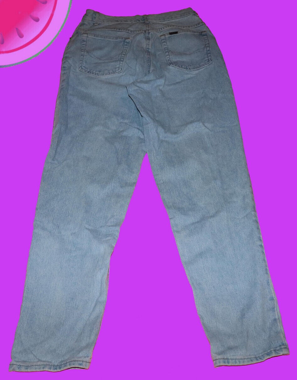 Vintage CHIC Blue JEANS Women\'s High Rise Denim Mom Tapered Pants Size 12