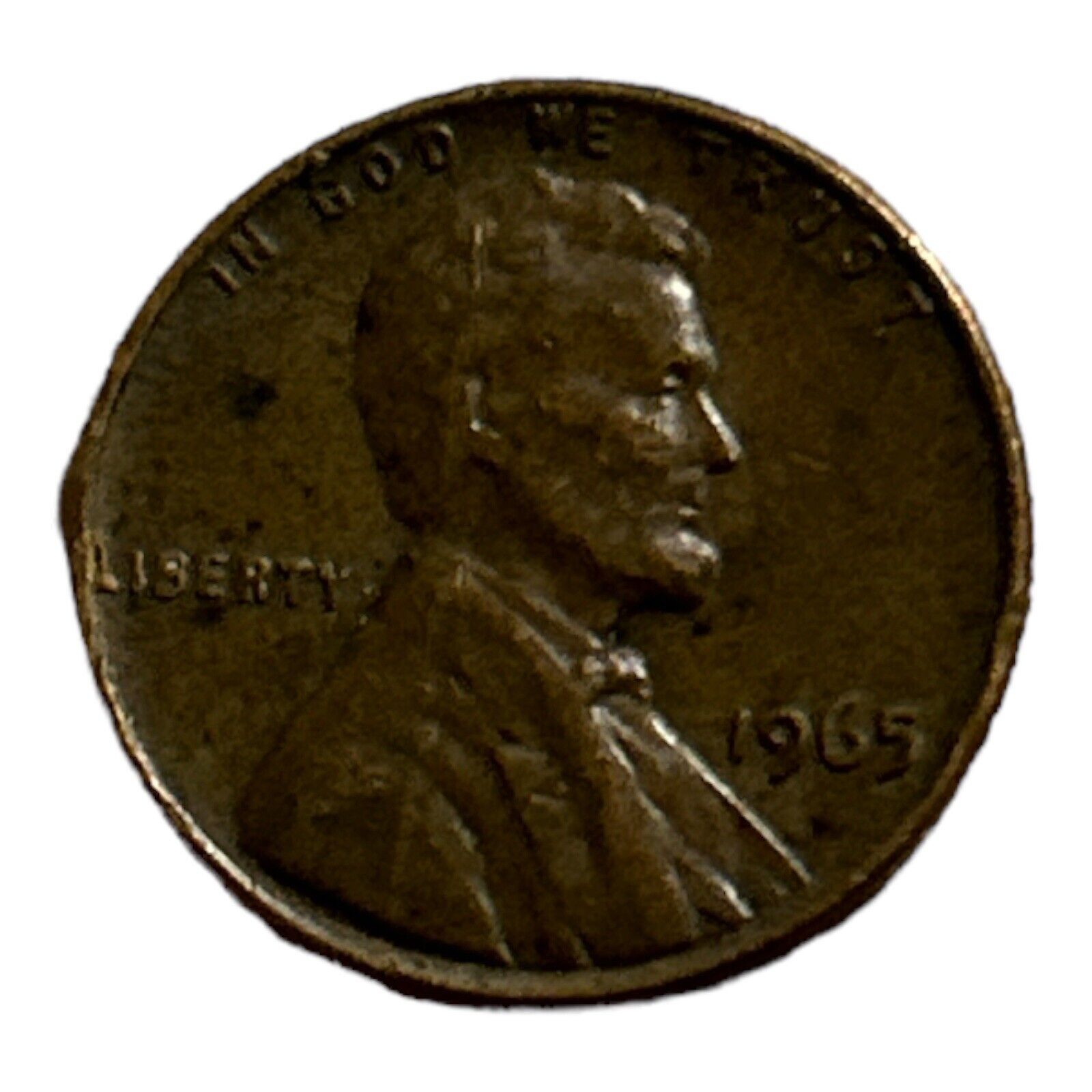 1965 Lincoln Memorial Penny No Mint Mark. RARE Coin
