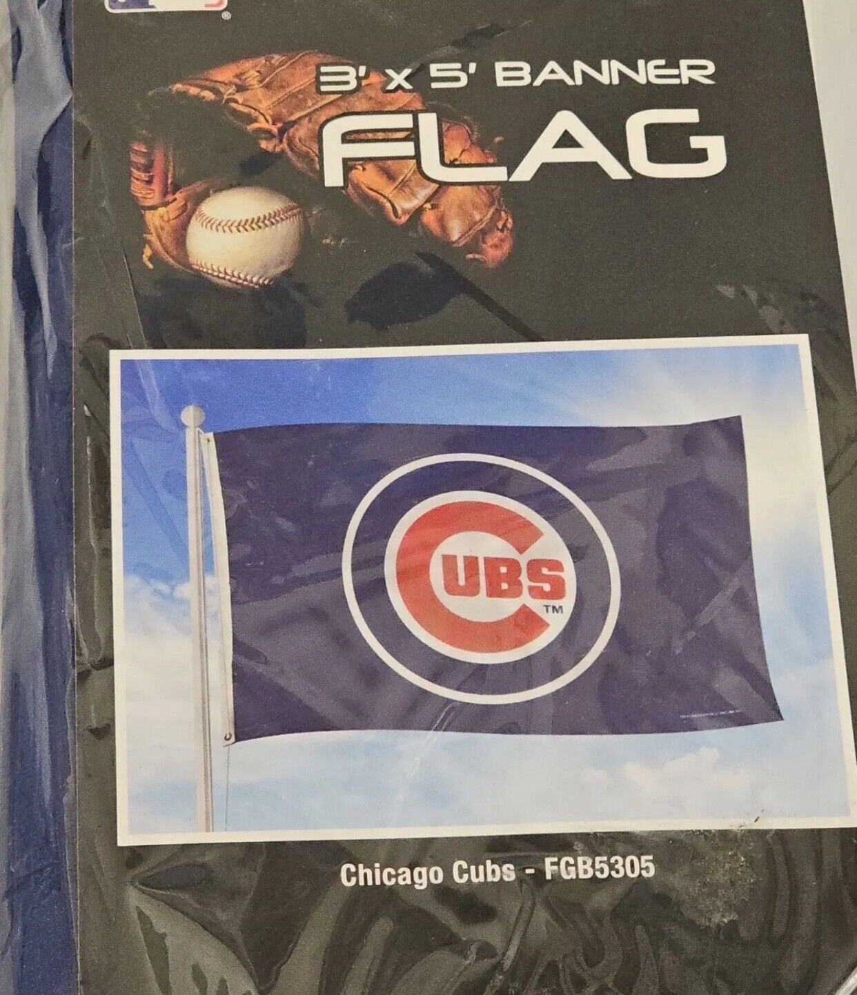 MLB Chicago Cubs Blue Banner Flag 3\' x 5\' ~ Rico Industries, Brand New