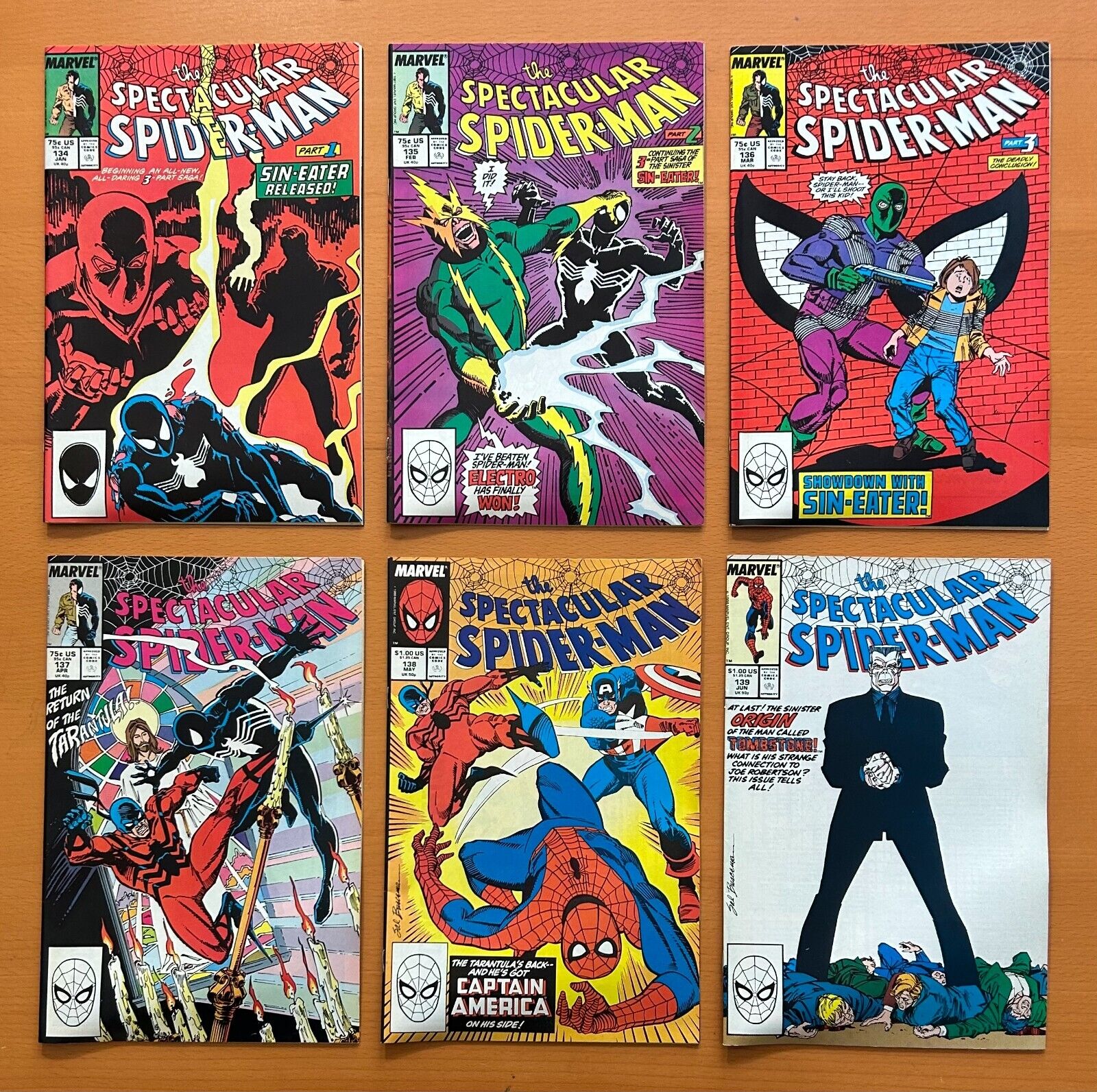 Spectacular Spider-man #134 to 150 (no 144) (Marvel 1988) 16 x comics