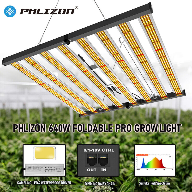 640W Spider w/SAMSUNGLED Grow Light Full Spectrum Foldable Commercial CO2 Indoor