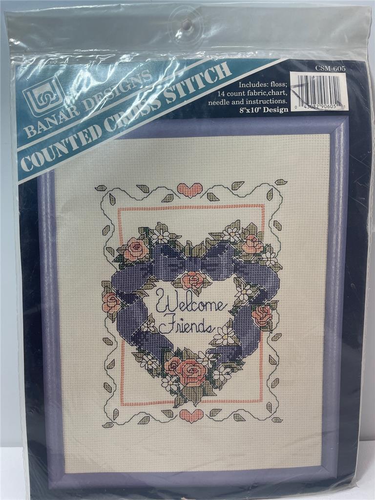 BANAR DESIGNS Counted Cross Stitch Kit WELCOME FRIENDS - 8\