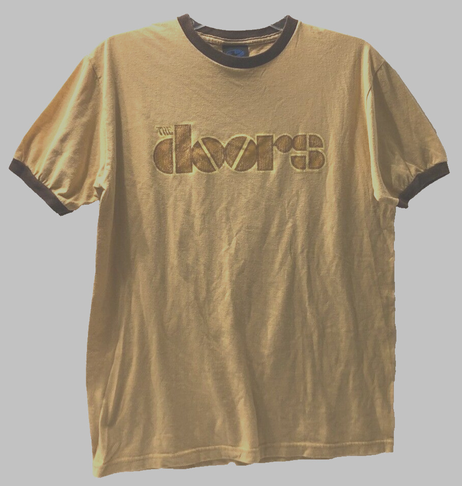 $20 Doors Jim Morrison Vintage Manzarek Densmore Krieger Brown Ringer T-Shirt M