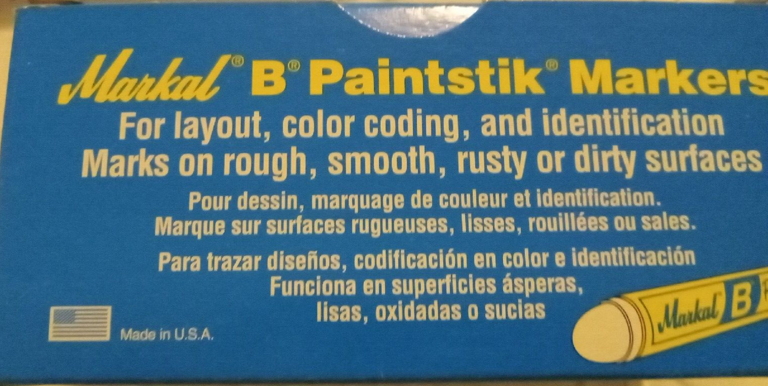 Markal 80220 Paintstik B, RED  Solid Paint Marker BOX OF 12