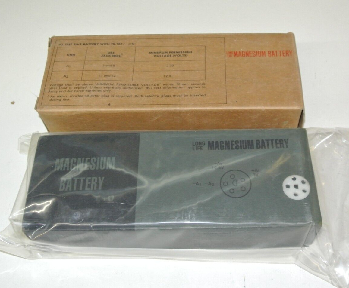 USGI PRC-25 PRC-77 Magnesium Dry Battery New Sealed 