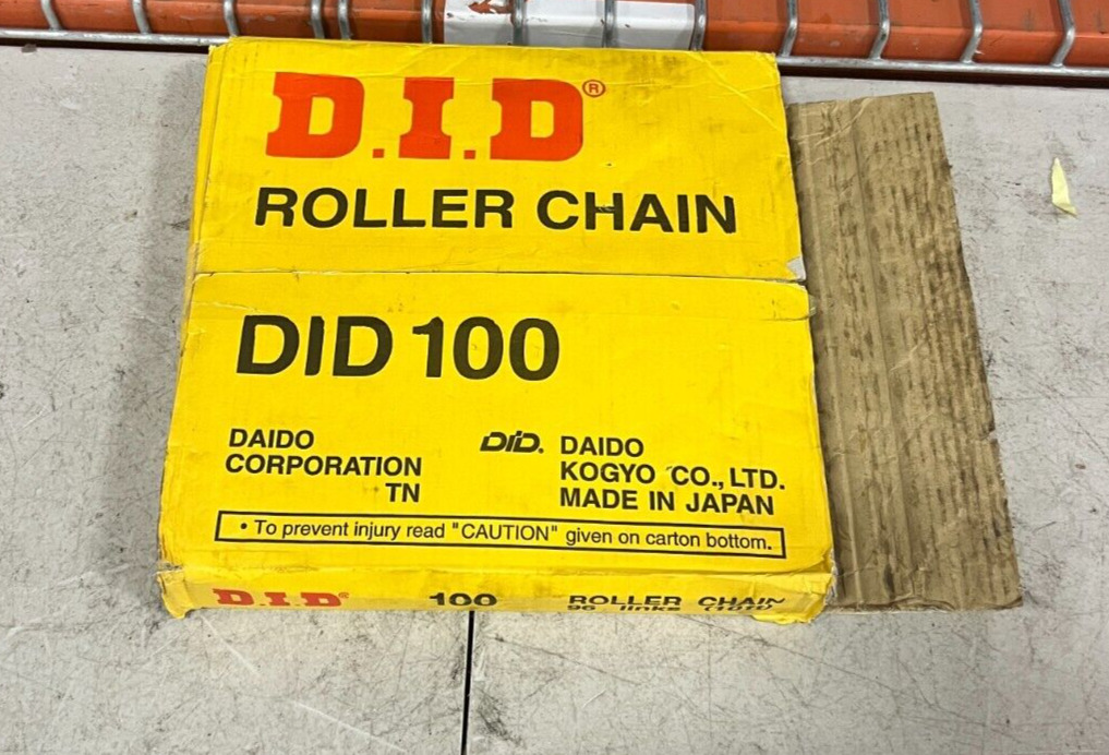 (QTY 1) D.I.D Daido  Roller Chain Did100, 96 Links, 10 Ft *FAST Shipping*