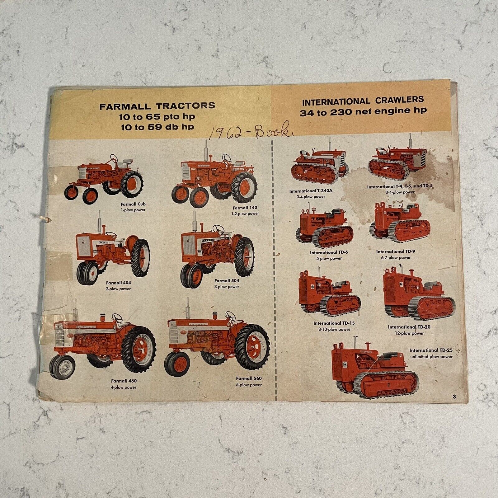IH 1962 Catalog Farmall Tractor International Farm & Crawlers 85 Pages