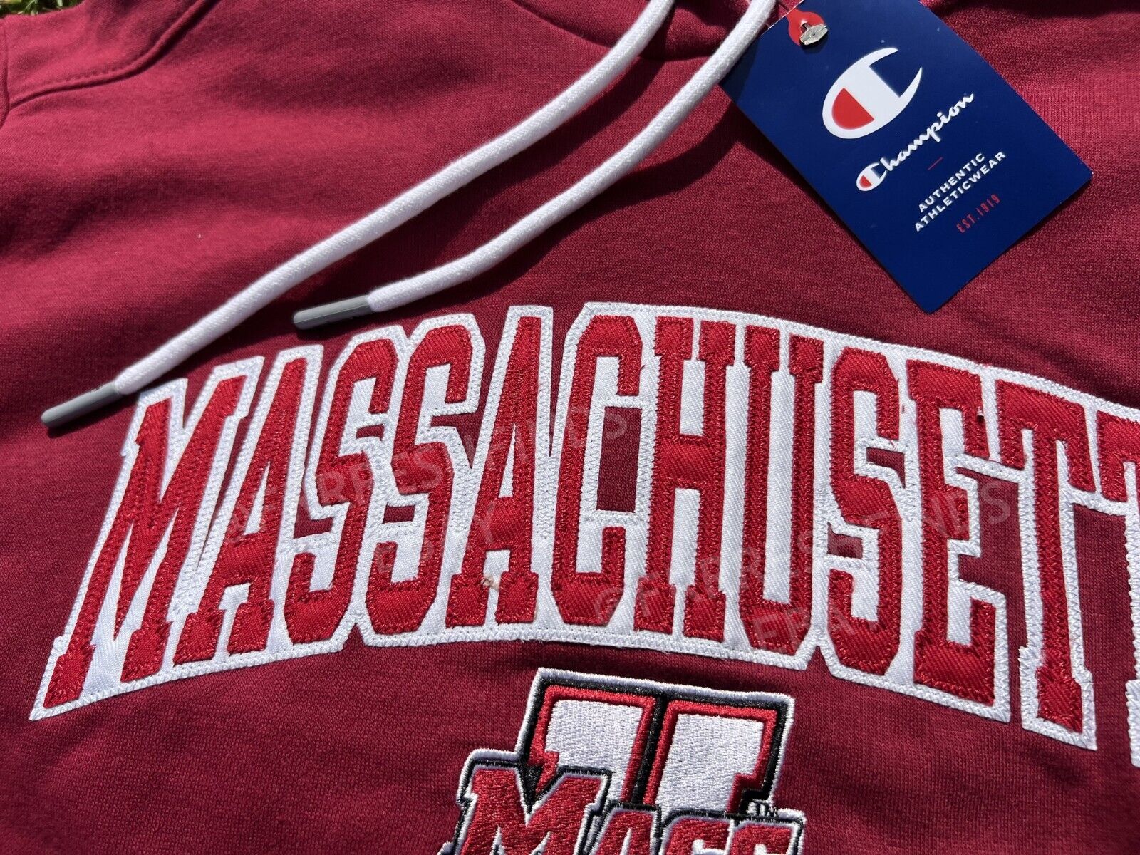 Embroidered Authentic Champion Brand UMass Minutemen Hoodie - The Flagship