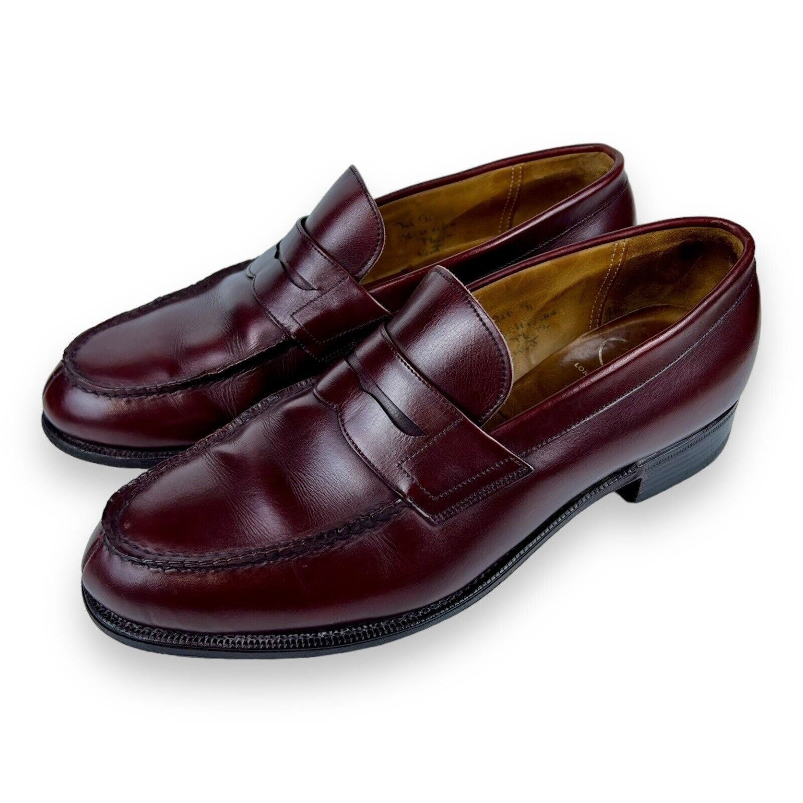 Church\'s Shoes Men\'s Size US 9 D Cognac Leather Kent Penny Loafers England