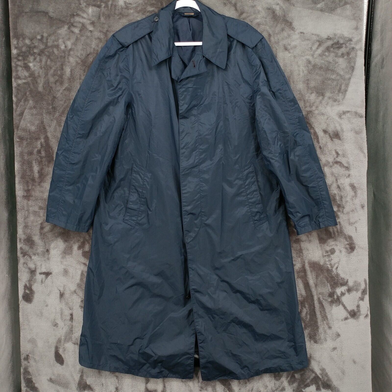 US Air Force Vtg Raincoat Mens Nylon Blue Size 38R Jacket MIL-R-38213A Military