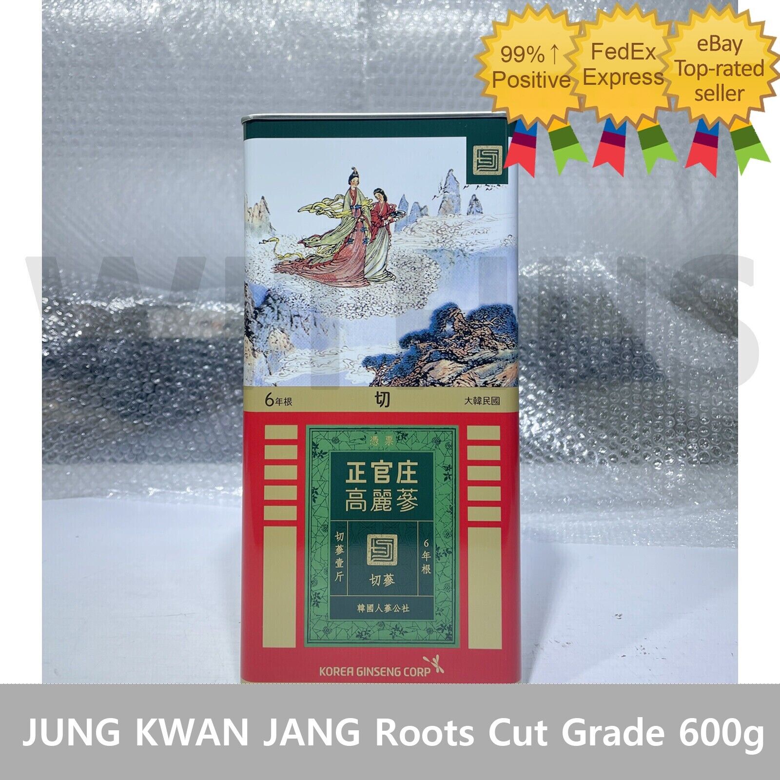 JUNG KWAN JANG Genuine Korean Red Ginseng Roots Cut Grade 600g 정관장 절삼