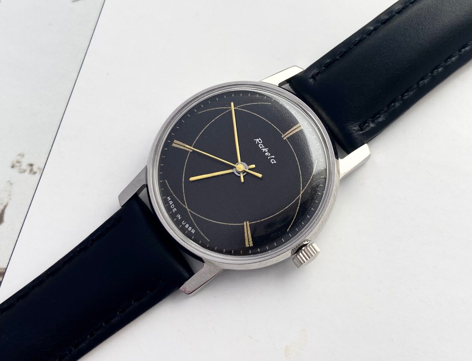 Raketa Atom Vintage Soviet Mechanical Men\'s Wristwatch cal. 2609 Baltika