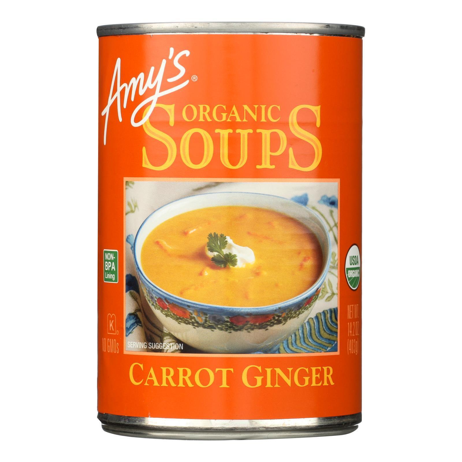 Amy\'s - Soup Organic Carrot Ginger - Case Of 12 - 14.2 Oz