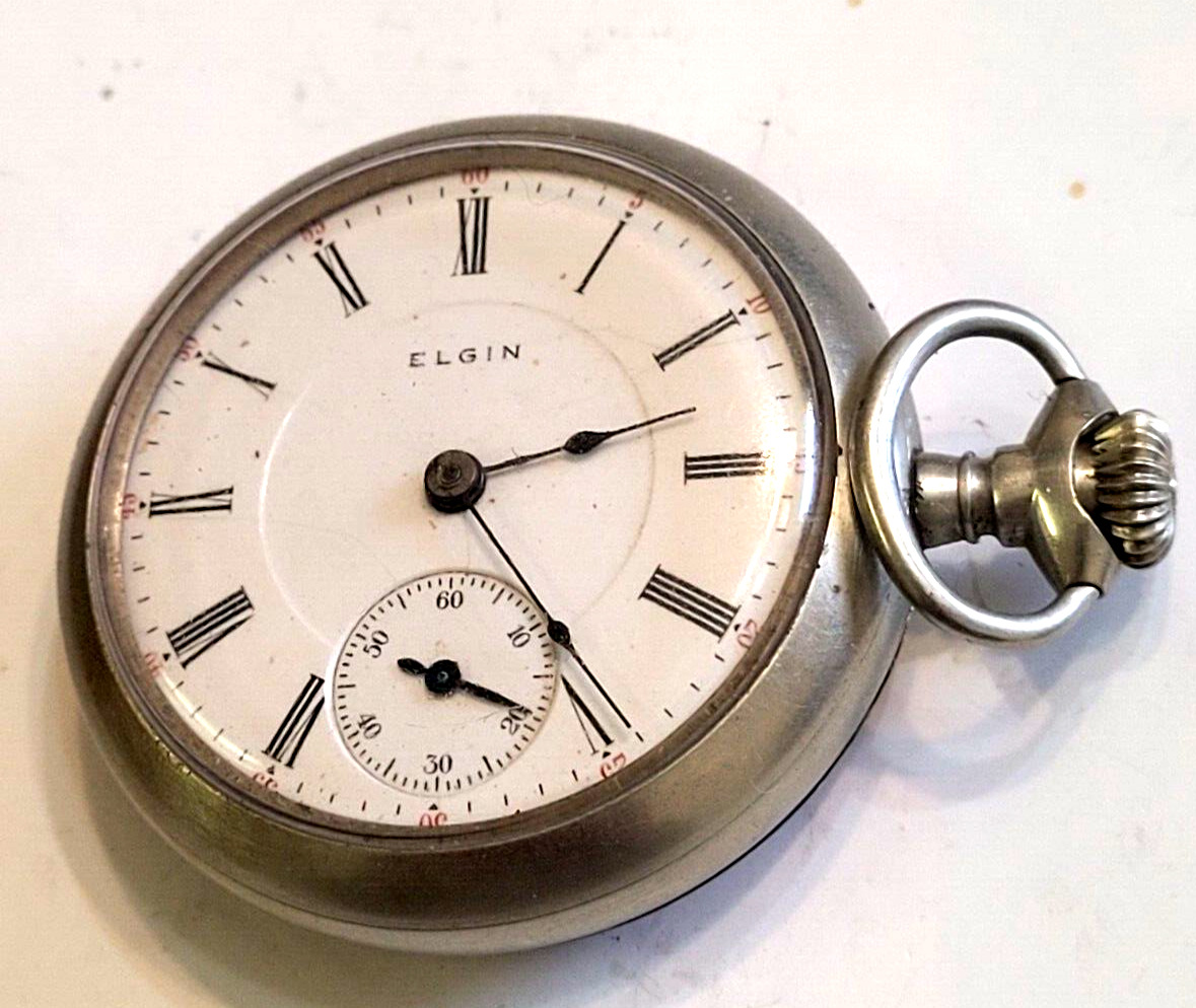 Vintage 1908 Elgin Grade 335 - Size 18S - 17 Jewels Pocket Watch