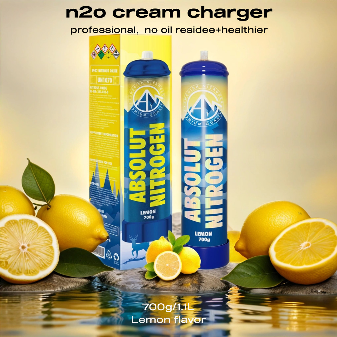 Hotwhip Food Grade Nitrous Oxide Tank Lemon Flavored N2O Chargers (1,700g,1.1L)