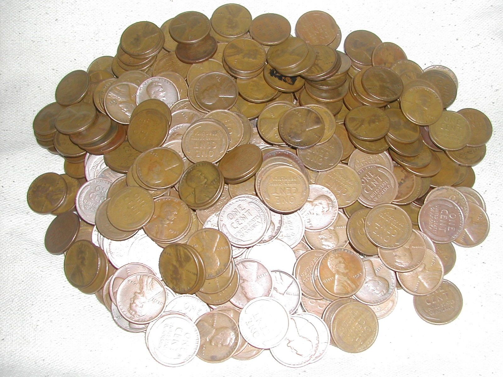 LINCOLN WHEAT CENT PENNY BAG LOT, MIXED TWENTIES PDS, 500 COINS new mix, read