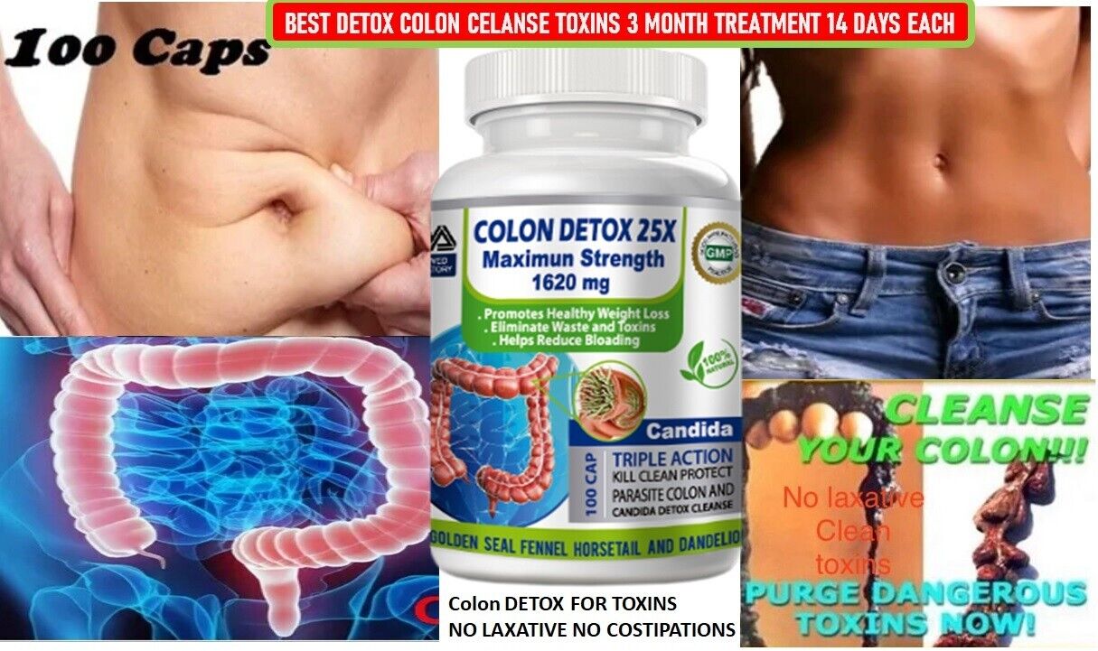 Colon Detox capsules 14 days cleanse Natural Detox Pills no Constipation Relief