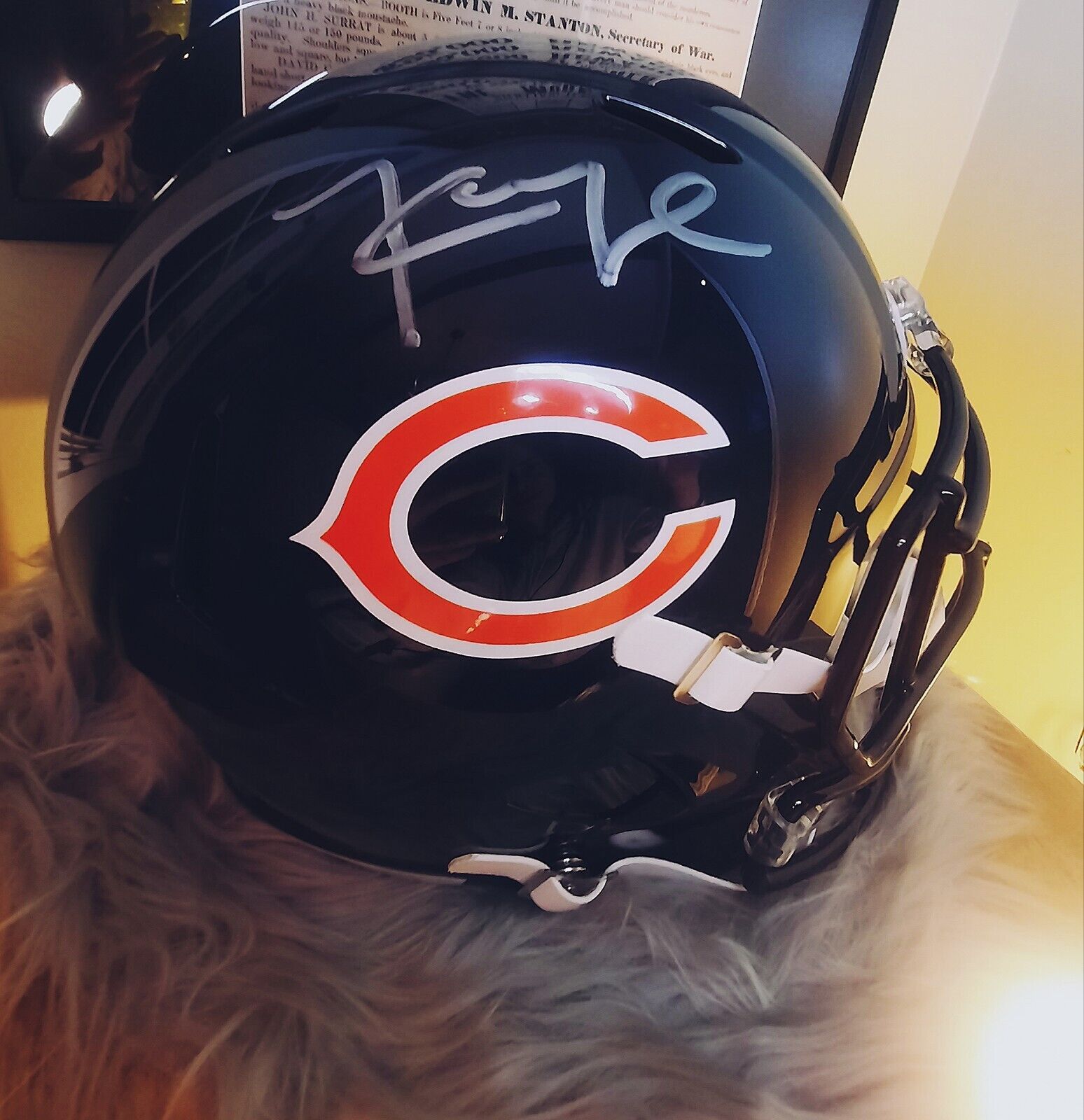 Chicago Bears Full Size Khalil Mack Autographed Replica Helmet