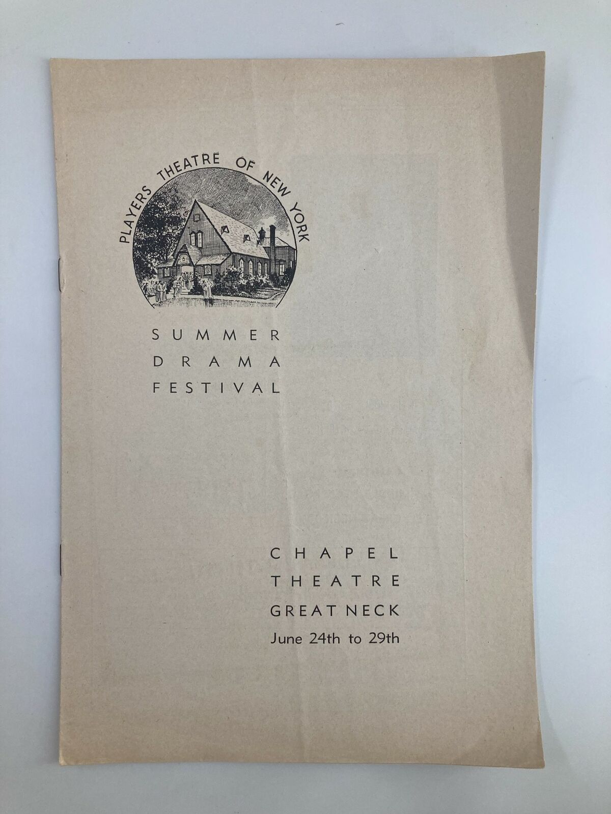 1940 Players Theatre of New York The Chapel Theatre Outward Bound by Sutton Vane